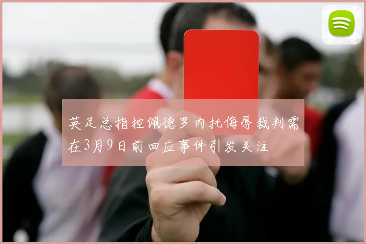英足总指控佩德罗内托侮辱裁判需在3月9日前回应事件引发关注
